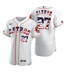 Men Houston Astros 27 Jose Altuve White USA Flag Fashion Nike Cool Base Jersey Men Houston Astros 27 Jose Altuve White USA Flag Fashion Nike Cool Base Jersey