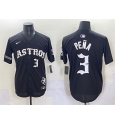 Men Houston Astros 3 Jeremy Pena Black Gothic Houston Born Barrio Raised Limited Stitched Baseball Jersey Men Houston Astros 3 Jeremy Pena Black Gothic Houston Born Barrio Raised Limited Stitched Baseball Jersey