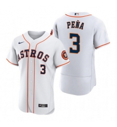 Men Houston Astros 3 Jeremy Pena White Flex Base Stitched Jersey Men Houston Astros 3 Jeremy Pena White Flex Base Stitched Jersey