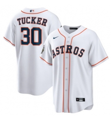 Men Houston Astros 30 Kyle Tucker White 2022 World Series Home Stitched Baseball Jersey Men Houston Astros 30 Kyle Tucker White 2022 World Series Home Stitched Baseball Jersey