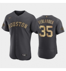 Men Houston Astros 35 Justin Verlander 2022 All Star Charcoal Flex Base Stitched Baseball Jersey Men Houston Astros 35 Justin Verlander 2022 All Star Charcoal Flex Base Stitched Baseball Jersey