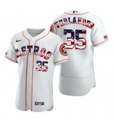 Men Houston Astros 35 Justin Verlander Men Nike White Fluttering USA Flag Limited Edition Flex Base MLB Jersey Men Houston Astros 35 Justin Verlander Men Nike White Fluttering USA Flag Limited Edition Flex Base MLB Jersey