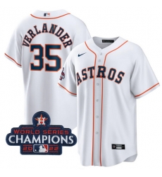 Men Houston Astros 35 Justin Verlander White 2022 World Series Champions Home Stitched Baseball Jersey Men Houston Astros 35 Justin Verlander White 2022 World Series Champions Home Stitched Baseball Jersey