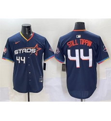 Men Houston Astros 44 Still Tippin Navy 2025 City Connect With Texas Patch Limited Stitched Baseball Jersey Men Houston Astros 44 Still Tippin Navy 2025 City Connect With Texas Patch Limited Stitched Baseball Jersey