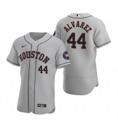 Men Houston Astros 44 Yordan Alvarez Gray Flex Base Stitched JerseyS Men Houston Astros 44 Yordan Alvarez Gray Flex Base Stitched JerseyS