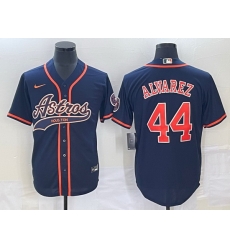 Men Houston Astros 44 Yordan Alvarez Navy Cool Base Stitched Baseball Jersey Men Houston Astros 44 Yordan Alvarez Navy Cool Base Stitched Baseball Jersey