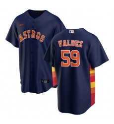 Men Houston Astros 59 Framber Valdez Navy Cool Base Stitched Baseball Jersey Men Houston Astros 59 Framber Valdez Navy Cool Base Stitched Baseball Jersey
