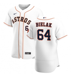 Men Houston Astros 64 Brandon Bielak Men Nike White Home 2020 Flex Base Player MLB Jersey Men Houston Astros 64 Brandon Bielak Men Nike White Home 2020 Flex Base Player MLB Jersey