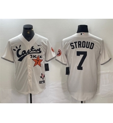 Men Houston Astros 7 C J Stroud Cream Cactus Jack Vapor Premier Limited Stitched Baseball Jersey Men Houston Astros 7 C J Stroud Cream Cactus Jack Vapor Premier Limited Stitched Baseball Jersey