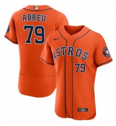 Men Houston Astros 79 Jos E9 Abreu Orange Flex Base Stitched Jersey Men Houston Astros 79 Jos E9 Abreu Orange Flex Base Stitched Jersey