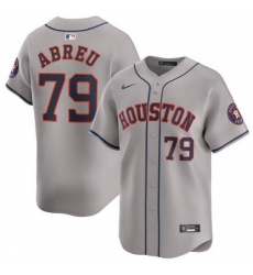 Men Houston Astros 79 Jose Abreu Grey 2024 Away Limited Stitched Baseball Jersey Men Houston Astros 79 Jose Abreu Grey 2024 Away Limited Stitched Baseball Jersey