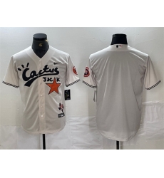 Men Houston Astros Blank Cream Cactus Jack Vapor Premier Limited Stitched Baseball Jersey Men Houston Astros Blank Cream Cactus Jack Vapor Premier Limited Stitched Baseball Jersey