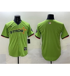 Men Houston Astros Blank Green 2025 City Connect Limited Stitched Baseball Jersey