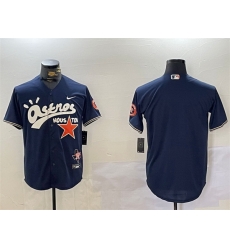 Men Houston Astros Blank Navy Cactus Jack Style Vapor Premier Limited Stitched Baseball Jersey Men Houston Astros Blank Navy Cactus Jack Style Vapor Premier Limited Stitched Baseball Jersey