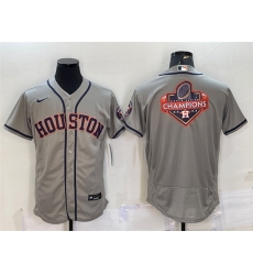 Men Houston Astros Gray 2022 World Series Champions Team Big Logo Flex Base Stitched Men Houston Astros Gray 2022 World Series Champions Team Big Logo Flex Base Stitched