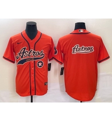 Men Houston Astros Orange Team Big Logo With Patch Cool Base Stitched Baseball Jersey 1 Men Houston Astros Orange Team Big Logo With Patch Cool Base Stitched Baseball Jersey 1