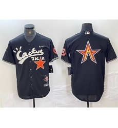 Men Houston Astros Team Big Logo Black Cactus Jack Vapor Premier Limited Stitched Baseball Jersey 2 Men Houston Astros Team Big Logo Black Cactus Jack Vapor Premier Limited Stitched Baseball Jersey 2