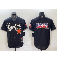 Men Houston Astros Team Big Logo Black Cactus Jack Vapor Premier Limited Stitched Baseball Jersey Men Houston Astros Team Big Logo Black Cactus Jack Vapor Premier Limited Stitched Baseball Jersey