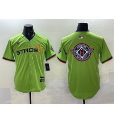 Men Houston Astros Team Big Logo Green 2025 City Connect Limited Stitched Baseball Jersey Men Houston Astros Team Big Logo Green 2025 City Connect Limited Stitched Baseball Jersey
