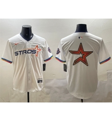 Men Houston Astros Team Big Logo White 2025 City Connect Limited Stitched Baseball Jersey 002