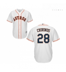 Mens Houston Astros 28 Robinson Chirinos Replica White Home Cool Base Baseball Jersey Mens Houston Astros 28 Robinson Chirinos Replica White Home Cool Base Baseball Jersey