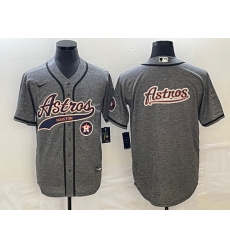 Men's Houston Astros Blank Grey Gridiron With Patch Cool Base Stitched Baseball Jerseys Men's Houston Astros Blank Grey Gridiron With Patch Cool Base Stitched Baseball Jerseys