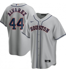Men's Houston Astros Grey #44 Yordan Alvarez Cool Base Stitched MLB Jersey Men's Houston Astros Grey #44 Yordan Alvarez Cool Base Stitched MLB Jersey