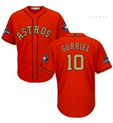 Mens Majestic Houston Astros 10 Yuli Gurriel Replica Orange Alternate 2018 Gold Program Cool Base MLB Jersey Mens Majestic Houston Astros 10 Yuli Gurriel Replica Orange Alternate 2018 Gold Program Cool Base MLB Jersey