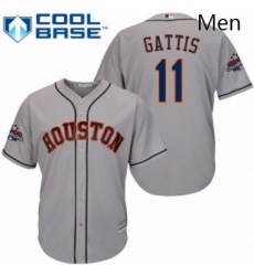 Mens Majestic Houston Astros 11 Evan Gattis Replica Grey Road 2017 World Series Champions Cool Base MLB Jersey Mens Majestic Houston Astros 11 Evan Gattis Replica Grey Road 2017 World Series Champions Cool Base MLB Jersey