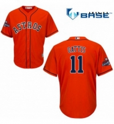 Mens Majestic Houston Astros 11 Evan Gattis Replica Orange Alternate 2017 World Series Champions Cool Base MLB Jersey Mens Majestic Houston Astros 11 Evan Gattis Replica Orange Alternate 2017 World Series Champions Cool Base MLB Jersey