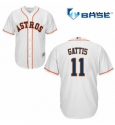 Mens Majestic Houston Astros 11 Evan Gattis Replica White Home Cool Base MLB Jersey Mens Majestic Houston Astros 11 Evan Gattis Replica White Home Cool Base MLB Jersey