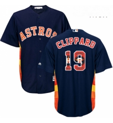Mens Majestic Houston Astros 19 Tyler Clippard Authentic Navy Blue Team Logo Fashion Cool Base MLB Jersey Mens Majestic Houston Astros 19 Tyler Clippard Authentic Navy Blue Team Logo Fashion Cool Base MLB Jersey