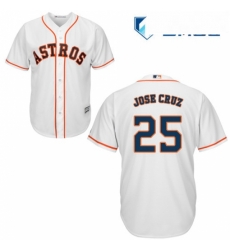 Mens Majestic Houston Astros 25 Jose Cruz Jr Replica White Home Cool Base MLB Jersey Mens Majestic Houston Astros 25 Jose Cruz Jr Replica White Home Cool Base MLB Jersey