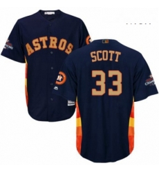 Mens Majestic Houston Astros 33 Mike Scott Replica Navy Blue Alternate 2018 Gold Program Cool Base MLB Jersey Mens Majestic Houston Astros 33 Mike Scott Replica Navy Blue Alternate 2018 Gold Program Cool Base MLB Jersey