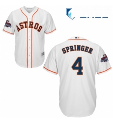 Mens Majestic Houston Astros 4 George Springer Replica White Home 2017 World Series Champions Cool Base MLB Jersey Mens Majestic Houston Astros 4 George Springer Replica White Home 2017 World Series Champions Cool Base MLB Jersey