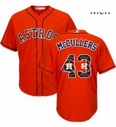 Mens Majestic Houston Astros 43 Lance McCullers Authentic Orange Team Logo Fashion Cool Base MLB Jersey Mens Majestic Houston Astros 43 Lance McCullers Authentic Orange Team Logo Fashion Cool Base MLB Jersey