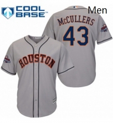 Mens Majestic Houston Astros 43 Lance McCullers Replica Grey Road 2017 World Series Champions Cool Base MLB Jersey Mens Majestic Houston Astros 43 Lance McCullers Replica Grey Road 2017 World Series Champions Cool Base MLB Jersey