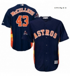 Mens Majestic Houston Astros 43 Lance McCullers Replica Navy Blue Alternate 2017 World Series Champions Cool Base MLB Jersey Mens Majestic Houston Astros 43 Lance McCullers Replica Navy Blue Alternate 2017 World Series Champions Cool Base MLB Jersey