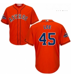 Mens Majestic Houston Astros 45 Carlos Lee Replica Orange Alternate 2017 World Series Champions Cool Base MLB Jersey Mens Majestic Houston Astros 45 Carlos Lee Replica Orange Alternate 2017 World Series Champions Cool Base MLB Jersey