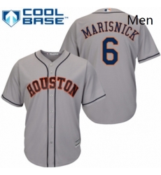 Mens Majestic Houston Astros 6 Jake Marisnick Replica Grey Road Cool Base MLB Jersey Mens Majestic Houston Astros 6 Jake Marisnick Replica Grey Road Cool Base MLB Jersey