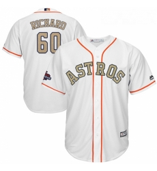 Mens Majestic Houston Astros 60 Dallas Keuchel Replica White 2018 Gold Program Cool Base MLB Jersey Mens Majestic Houston Astros 60 Dallas Keuchel Replica White 2018 Gold Program Cool Base MLB Jersey