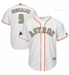 Mens Majestic Houston Astros 9 Marwin Gonzalez Replica White 2018 Gold Program Cool Base MLB Jersey Mens Majestic Houston Astros 9 Marwin Gonzalez Replica White 2018 Gold Program Cool Base MLB Jersey