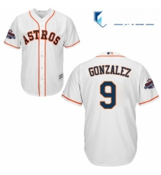 Mens Majestic Houston Astros 9 Marwin Gonzalez Replica White Home 2017 World Series Champions Cool Base MLB Jersey Mens Majestic Houston Astros 9 Marwin Gonzalez Replica White Home 2017 World Series Champions Cool Base MLB Jersey