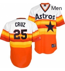 Mens Mitchell and Ness Houston Astros 25 Jose Cruz Jr Authentic WhiteOrange Throwback MLB Jersey Mens Mitchell and Ness Houston Astros 25 Jose Cruz Jr Authentic WhiteOrange Throwback MLB Jersey
