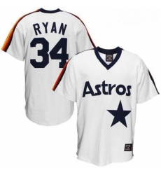 Mens Mitchell and Ness Houston Astros 34 Nolan Ryan Authentic White Throwback MLB Jersey Mens Mitchell and Ness Houston Astros 34 Nolan Ryan Authentic White Throwback MLB Jersey