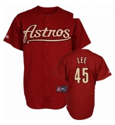 Mens Mitchell and Ness Houston Astros 45 Carlos Lee Replica Red Throwback MLB Jersey Mens Mitchell and Ness Houston Astros 45 Carlos Lee Replica Red Throwback MLB Jersey