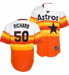 Mens Mitchell and Ness Houston Astros 50 JR Richard Authentic WhiteOrange Throwback MLB Jersey Mens Mitchell and Ness Houston Astros 50 JR Richard Authentic WhiteOrange Throwback MLB Jersey