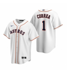 Mens Nike Houston Astros 1 Carlos Correa White Home Stitched Baseball Jerse Mens Nike Houston Astros 1 Carlos Correa White Home Stitched Baseball Jerse