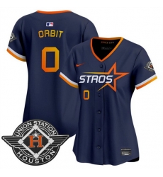 Women Houston Astros 0 Orbit Navy 2025 City Connect Limited Stitched Baseball Jersey Women Houston Astros 0 Orbit Navy 2025 City Connect Limited Stitched Baseball Jersey