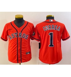 Women Houston Astros 1 Carlos Correa Orange Cool Base Stitched Jersey Women Houston Astros 1 Carlos Correa Orange Cool Base Stitched Jersey